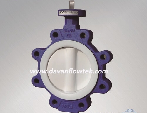 full coated ptfe lug type butterfly valve