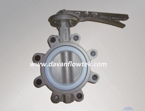 ptfe seated cf8m disc lug type butterfly valve