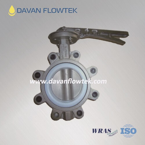 ptfe seated cf8m disc lug type butterfly valve