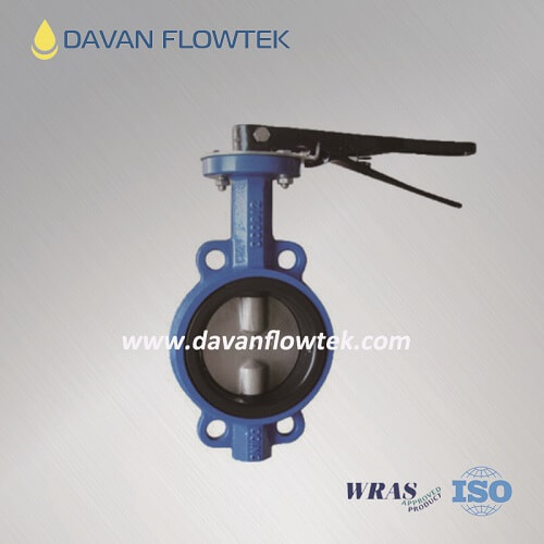 two shaft wafer type butterfly valve