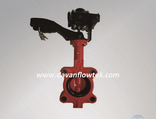 Wafer butterfly valve with switch signal