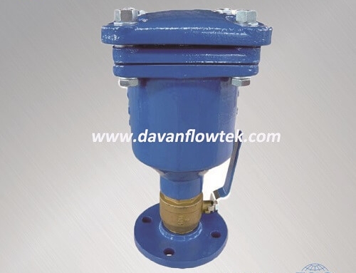 DN50 single orifice air release valve with isolation valve