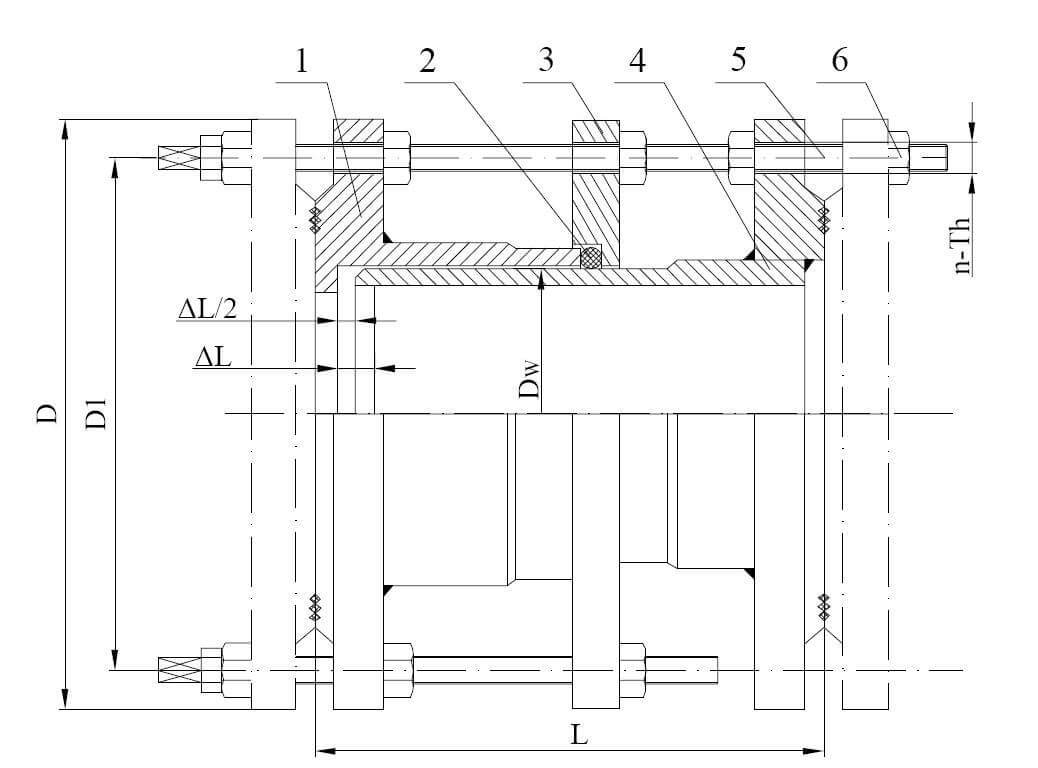 carbon steel dismantling joint dimension