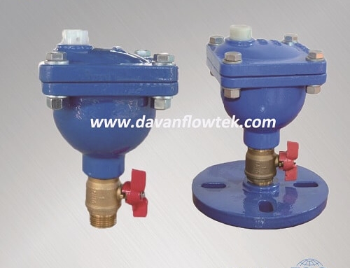 dn25 single air valve with brass ball valve