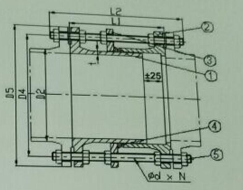 ductile iron dismantling joint dimension