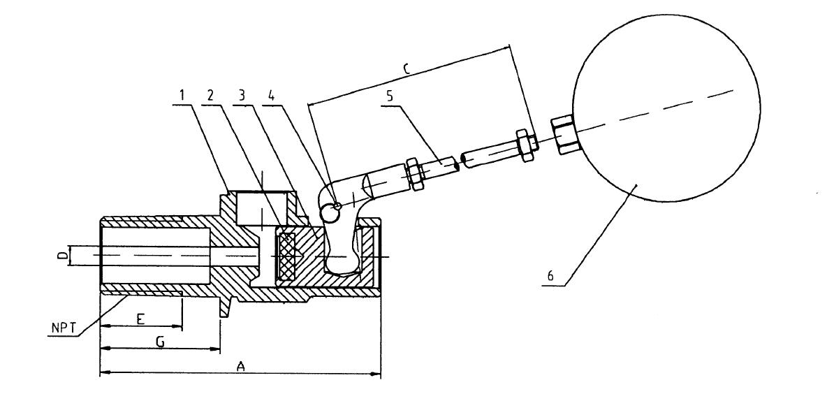 float ball valve size