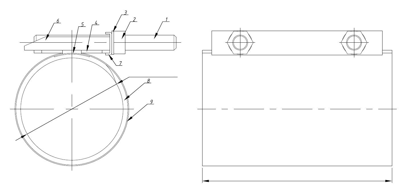 single bend repair clamp size