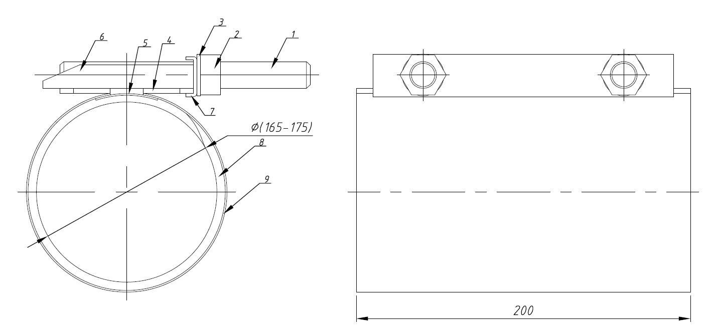 single bend repair clamp size