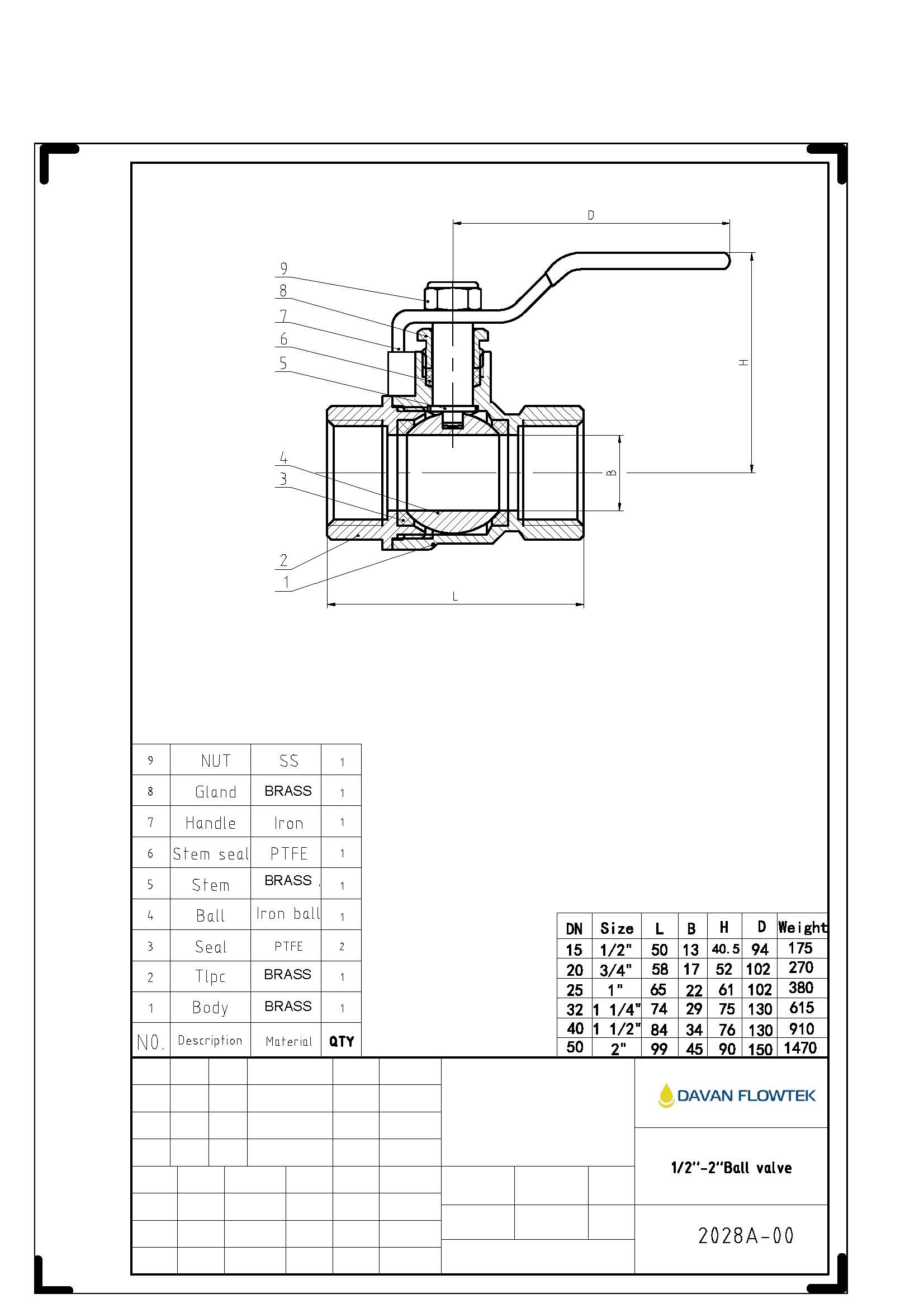 ball valve drawing