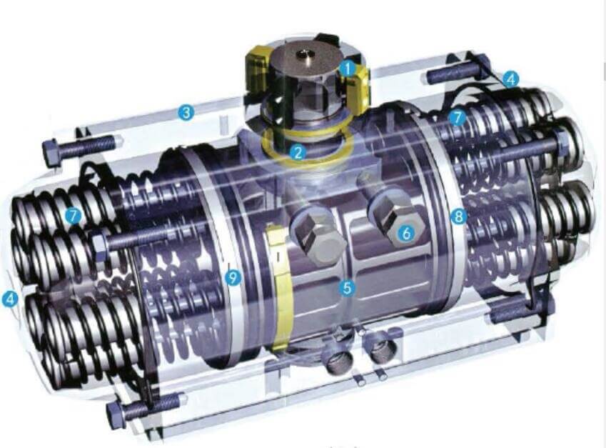 pneumatic actuator drawing