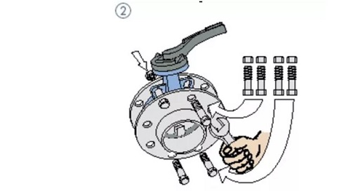 wafer butterfly valve assembling step 2