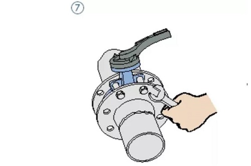 wafer butterfly valve assembling step 7