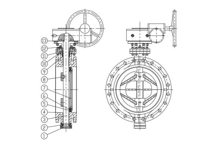 flange triple ecentric type